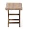 Bali & Pari Hayate Bohemian Grey Kubu Rattan and Mahogany Wood Ottoman Footstool 245-13713-ZORO - alternate 7